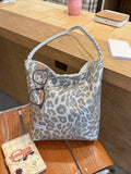 KYLETHOMASW  -  Leopard Tote Bag Twist Shoulder Strap Bags High Capaci Bolsa Commuter Bolsos mujer Advanced Sense Bolsas Daily Sac Femme