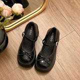 KYLETHOMASW  -  Platform Thick High Women Mary Jane Shoes Banquet Party Pumps New Spring Autumn Women's Elegant Dress Leather Shoes