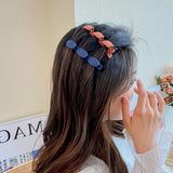 Kylethomasw Korean Fixed Hairpin Women Double Layer Braided Hair Clips Hoop Broken Barrettes Hairgrip Girls Hairpins Hair Accessories