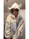 KYLETHOMASW  -  Autumn New Three-Dimensional Wings American Cartoon Girl Hooded Sweatshirt Women's INS Slimming Design Hoodie