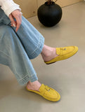 KYLETHOMASW  -  Summer New Style Slippers 2025 Fashion Elegant Versatile Trend Soft Soled Women Slippers Cow Leather Mules Slippers Lady Sandals
