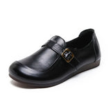 KYLETHOMASW  -  Leather Shoes for Women Spring/autumn New Soft Soled and Soft Faced Mom Pumps Retro Anti Slip and Breathable Leather Shoes Women