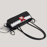 KYLETHOMASW  -  Lolita Women Patchwork Lace Shoulder Bags Polka Dot Lace Red Y2k Handbags Ins Sweet Girls Underarm Bag Fashion Aesthetic Purses
