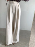 KYLETHOMASW  -  Drop Feeling Wide Leg Suit Pants Women Spring New High Waist Slimming Versatile Straight Leg Casual Long Trousers