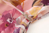 KYLETHOMASW  -  Ruffles V neck Floral Print Chiffon Full Sleeve Dress Woman Ball Tassel Lacing up Bow Waist Mini Summer Dresses Femme Robe