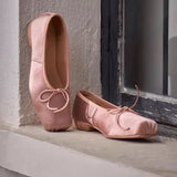 KYLETHOMASW  -  Brand New Women Satin Ballet Shoes Square Toe Bow Knot Low Heel Pumps Vintage Soft Slip-on Sweet Wedding Pumps Casual Shoes