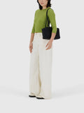 KYLETHOMASW  -  Nylon Bowler Bag, Regular Shoulder Bag, Top Handle Tote Bag with Key Leash, Simple Casual Commuter Work Bag, New Fashionable Han