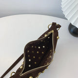 KYLETHOMASW  -  Rivets Design Mini PU Leather Crossbody Bags for Women Punk Style Trend Female Shoulder Bag Handbags and Purses