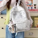 KYLETHOMASW  -  Women Star Print Backpack Polka Dot Star Charm Lightweight Student School New Trend Fashion Daypack Female Book Backpacks