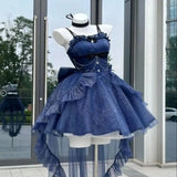 KYLTHOMASW  - Japan Lolita Blue Princess Feeling Light Gift Princess Lolita Dress Cute Women Trail Heavy Industry Pengpeng Lady Vestidos