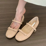 KYLETHOMASW  -  women bouble bowtie flats japanned leather ballerina shoes height increasing bowknot ankle strap loafers women slip on wedges