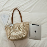 KYLETHOMASW  -  Vintage Crochet Woven Straw Shoulder Bag Women Large Capacity Beach Tote Bags New Trend Summer Handbags and Purses