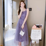 KYLETHOMASW  -  New Chiffon Dress Summer Dress Young Style High end Luxury Slimming Long Dress This Year's New High end Slimming Long Skirt