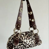 KYLETHOMASW  -  New Women's Motorcycle Style PU Leather Boston Bag Single Zipper Shoulder All-Match Portable Shoulder Bag