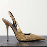 KYLETHOMASW  - Carmella Sequined Pointed Toe Pumps