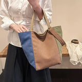 KYLETHOMASW  -  New Color Blocking Splicing Canvas Bags Fashionable Commuting Large Capacity Shoulder Women's Hand-held Bag