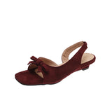 KYLETHOMASW  -  Bow Women Elegant Sandals Flats Shoes Fashion Beach Slippers New Casual Walking Flip Flops Dress Trend Mujer Sandalias