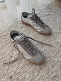 KYLETHOMASW  -  Spring New Silver Loafers Round Toe Flat Lace-up Soft and Comfortable Daily Leisure Sports Office Commuter Lady Single Shoe