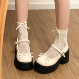 KYLETHOMASW  -  Platform Thick High Women Mary Jane Shoes Banquet Party Pumps New Spring Autumn Women's Elegant Dress Leather Shoes