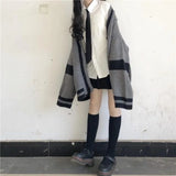 KYLETHOMASW  -  V Neck Knit Preppy Style Loose Lazy Cardigan Panelled Slim Premium All-match Jumper Vintage Korea Chic Ins Soft Fashion Sweaters
