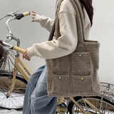 KYLETHOMASW  -  Streetwear Fluffy Y2k Aesthetic Women's Handbags Sweet Kawaii Pocket Shoulder Bags Fashion All Match Shopping Underarm Bag