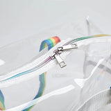 KYLETHOMASW  -  Women Clear Shoulder Bag Waterproof Transparent Tote Handbag Large Capacity Casual Crossbody Bag Summer Fitness Handbag