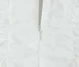 KYLETHOMASW  -  Sexy White Slash Collar Backless Midi Long Strapless Dress Women Pleated Folded Low Waist Pleated Ruched Hem Swing Party Robe