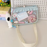 KYLETHOMASW  -  Bow Ita Bag Detachable Transparent Pockets Mochilas Mujer Student Versatile Mochila High Capacity Backpack Bolsa Feminina