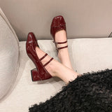 KYLETHOMASW  -  New Women's Lolita Mary Jane Shoes Causal Formal Versatile Women High Heel Shoes Wedding Party Elegant Ladies Dress Pumps