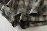 KYLETHOMASW  -  American Retro Contrast Color Plaid Ruffles Hem Mini Skirt Sexy High Waist Short Skater Skirts With Underwear