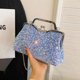 Kylethomasw Women's Bag PROM Trend Handbags for Women Luxury Sequined Crossbody Bag Exquisite Women's Shoulder Bag Shining Banquet Bag
