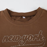 KYLETHOMASW  -  style leopard print patchwork long sleeved top with round neck and letter print for slimming effect, two fake T-shirts for women