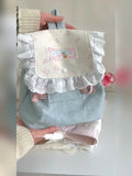 KYLETHOMASW  - Retro Denim Large Capacity Canvas Bag Women New Lace Chic Sweet Cute Mini Backpack Female Harajuku Y2k Mochila Aesthetic