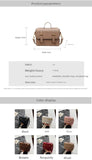 KYLETHOMASW  -  Ladies Fashionable PU Leather Square Box Bag Urban Simple Style Shoulder Crossbody Bag Daily Match Soft Hardness Zipper Opening