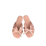KYLETHOMASW  -  New Women Elegant Casual Bow Flat Sandals Soft Sole Open Toe Slip on Beach Outdoor Daily Wear Slippers Household Goods