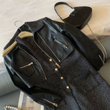 KYLETHOMASW  -  Vintage Cropped Pu Leather Jacket Women Streetwear Black Motorcycle Coat Fall Winter Long Sleeve Zipper Chic Outerwear New