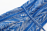 KYLETHOMASW  -  Sexy Women Halter V Collar Backless Mini Dress Women Holiday Blue Floral Lacing up Back Loose Dresses Femme Vestidos Summer Robe