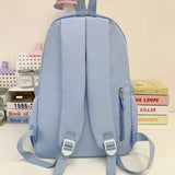 KYLETHOMASW  -  Women Students Contrast Color Patchwork Schoolbags Casual All Match Letter Printing Backpack Fashion Y2k Aesthetic Ins Backpacks