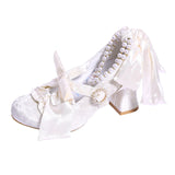 KYLETHOMASW  -  Lolita Elegant Heavywork Gorgeous Bridal High Heel Shoes New Ribbon Hymn Lolita Shoes lo Shoes