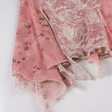 KYLETHOMASW  -  Girly Retro Irregular Mesh Patchwork Skirt Versatile Holiday Style Mid-length