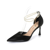 KYLETHOMASW  -  Sharp Pointed High Heels Women New French Style Single Shoe Sandals Women Paired with A Skirt Thin Heeled Pumps Women Shoes