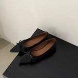 KYLETHOMASW  -  Ballerina Satin Women's Flat Shoes Comfort Non-slip Pointed Toe Ladies Loafers Flats Elegant Bowknot Women's Single Shoes