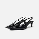 KYLETHOMASW  -  Summer Pointed Toe High Heels Women Sandals Design Style Thin Heels Banquet Party Sandalias Shoes
