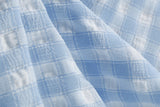 KYLETHOMASW  -  New Hepburn Vintage Blue and White Plaid Holiday Women Summer Dresses Sexy Halter High Waist Fit and Flare Rockabilly Dress