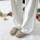 KYLETHOMASW  -  Summer Fashion Weaving Hollow Flat Bottom Baotou Comfortable Soft Bottom Sandals for Women's Casual Versatile Sandals