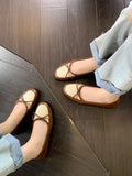 KYLETHOMASW  -  Retro Square Toe Bow Brand Low Heel Pumps Women Fashion Mixed Colors Flats Comfortable Shallow Moccasin Loafers Zapatos De Mujer