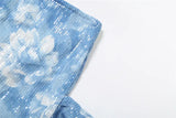 KYLETHOMASW  -  Beach Style Set Women's Autumn Printed Sequin Halter Neck Vest Hip Wrap Slim Fit Short Skirt Fashion Two-piece Set