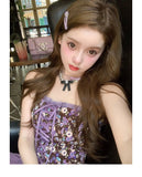 KYLETHOMASW  -  Design Sense Purple Floral Halter Dress Female Summer Dress Temperament High-end Sweet and Spicy Sexi Night Dress Hot 2024 New