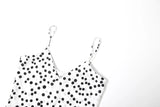 KYLETHOMASW  -  Backless Elegant See Through Maxi Dress Women Polka Dots Print Low-Neck Sleeveless Summer Holiday Ruched Sexy Outfits