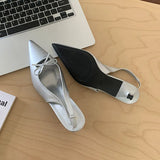 KYLETHOMASW  -  Fashion Butterfly-Knot Women Medium Heels Pumps Shoes Female Slip On Footwear Pointed Toe Ladies Thin Heels Sandals Shoes